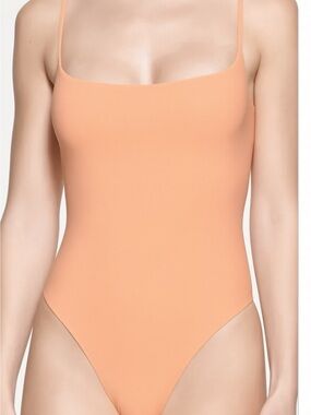 🍑 SKIMS Fits Everybody Cami Thong Bodysuit | Faded Nectar | XL | NWT 🏷️